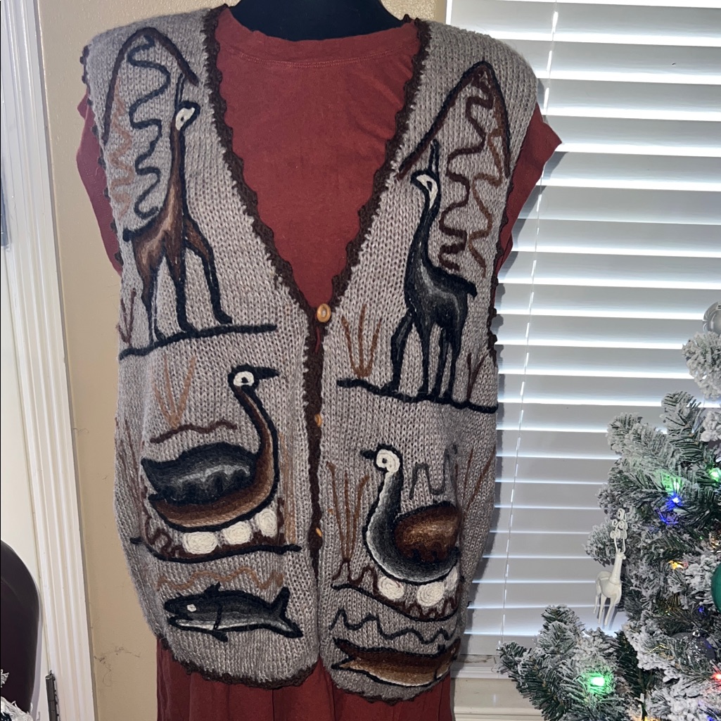 Made Of Alpaca Hair Vintage Vest